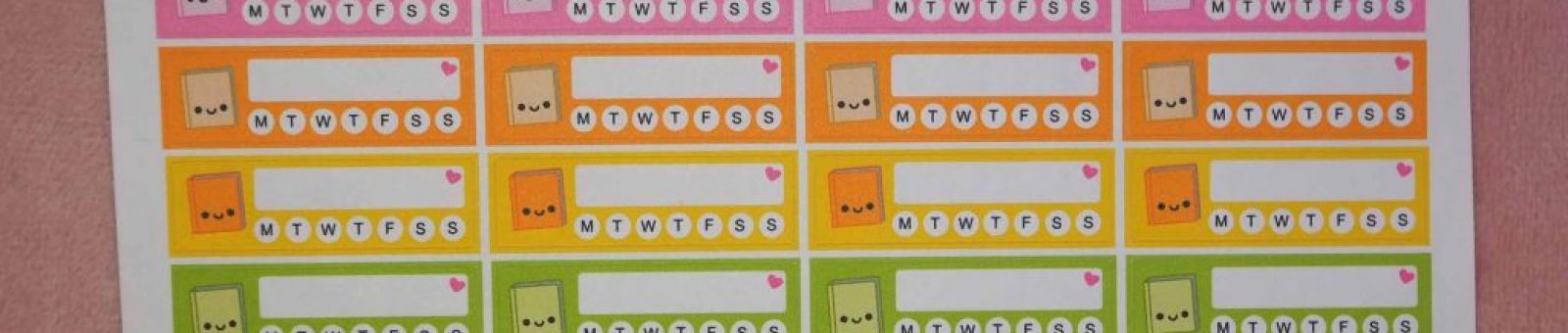Happy Reading Book Weekly Habits Label Reminder Tracker Stickers