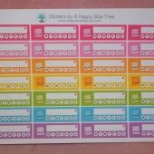 Happy Reading Book Weekly Habits Label Reminder Tracker Stickers